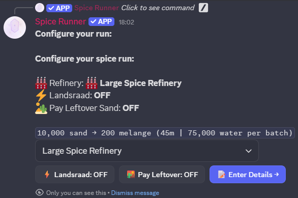 Configure a spice run
